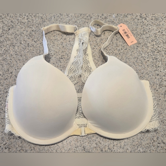 32DD DOBREVA Women's Lace Lined Underwire Front Closure Racerback NWT - Picture 1 of 4
